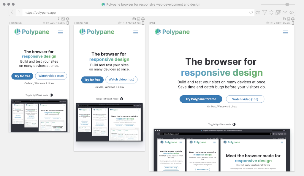 Screenshot van de browser nu